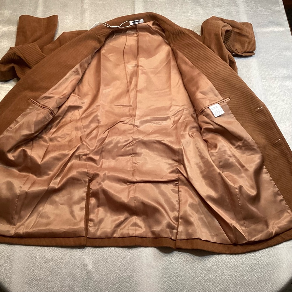 Coofandy Men's Tan Corduroy Blazer NWT - Picture 6 of 12